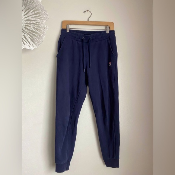 Fila Women’s Sweatpants Blue Navy Joggers Workout Athleisure Comfy Athletic S - Picture 2 of 5
